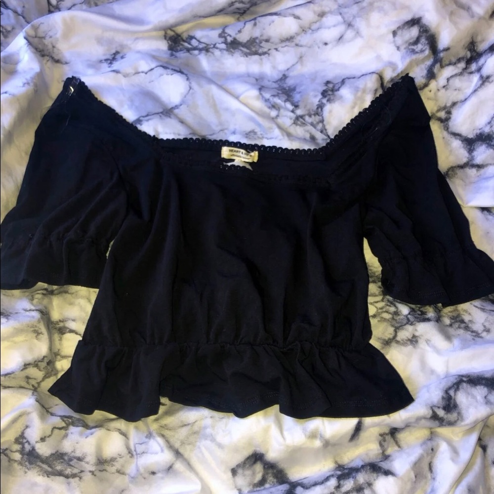 off the shoulder crop top